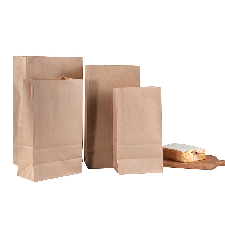 Platte zak van kraftpapier